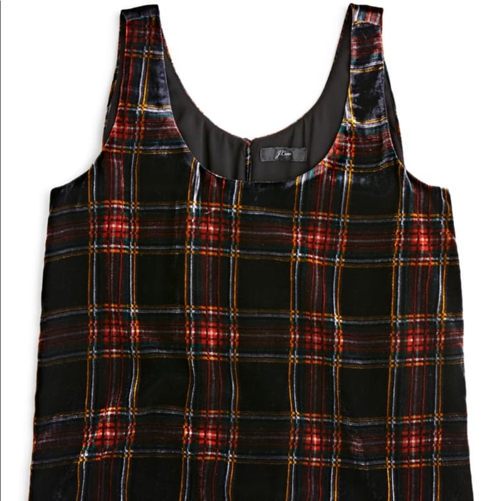 NWT J.Crew velvet tank top in Stewart Tartan